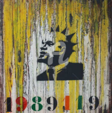 Peinture intitulée ""Lénine punk"" par Mister.Mo, Œuvre d'art originale, Acrylique