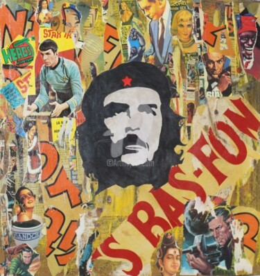 Collages titled ""Le Che Guevara  le…" by Mister.Mo, Original Artwork, Collages Mounted on Other rigid panel