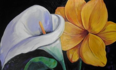 Pintura titulada "Tema floral" por Antonio Sanchez, Obra de arte original
