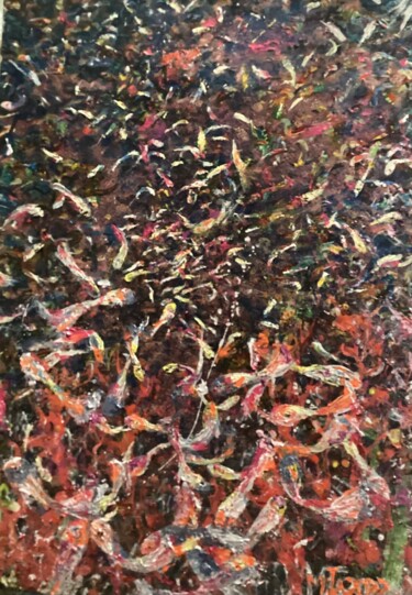 제목이 "Tropical Submerged…"인 미술작품 Mita Riotto로, 원작, 기름 나무 들것 프레임에 장착됨