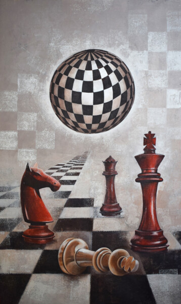 Schilderij getiteld "Chess_50" door Mithu Biswas, Origineel Kunstwerk, Acryl