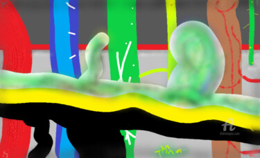 Arte digitale intitolato "scape 38" da Mi Tina, Opera d'arte originale, Pittura digitale