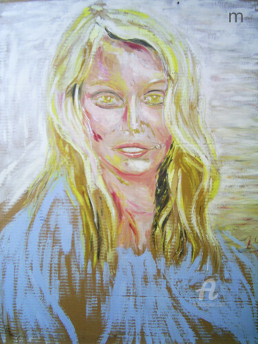 Painting titled "Norwegian Portrait" by Mi Tina, Original Artwork, Oil