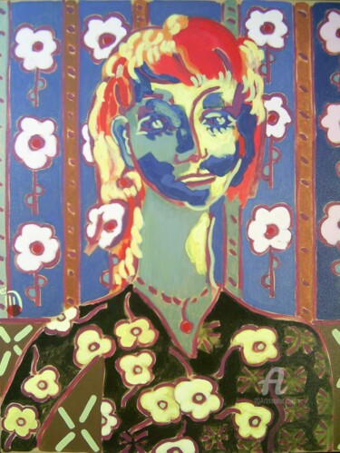 Peinture intitulée "Wallflowers" par Mi Tina, Œuvre d'art originale, Acrylique