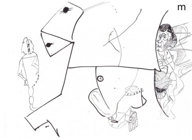 Desenho intitulada "i36" por Mi Tina, Obras de arte originais, Tinta