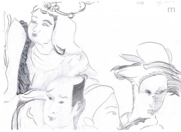 Рисунок под названием "Old Nipon" - Mi Tina, Подлинное произведение искусства, Карандаш