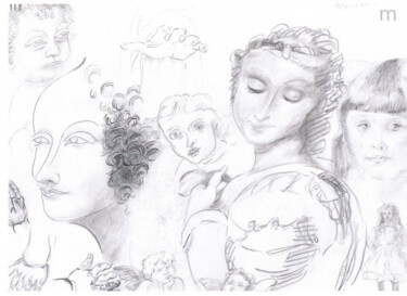 Disegno intitolato "Quick Study" da Mi Tina, Opera d'arte originale, Matita