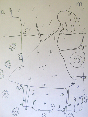 Zeichnungen mit dem Titel "rain lust" von Mi Tina, Original-Kunstwerk, Marker