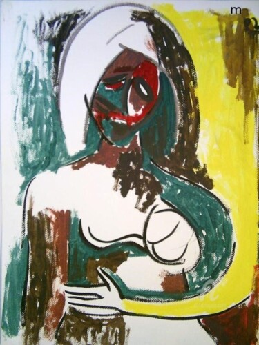 Pittura intitolato "Mother Child" da Mi Tina, Opera d'arte originale, Olio