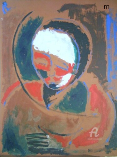 Malerei mit dem Titel "Waiting" von Mi Tina, Original-Kunstwerk, Öl