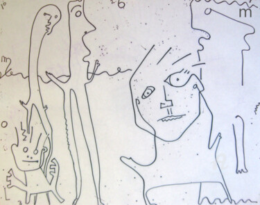Zeichnungen mit dem Titel "bad rap" von Mi Tina, Original-Kunstwerk, Marker
