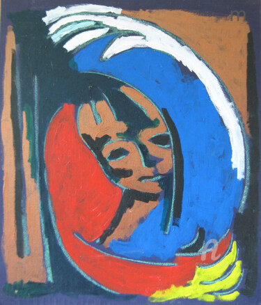 Pittura intitolato "Fold" da Mi Tina, Opera d'arte originale, Olio