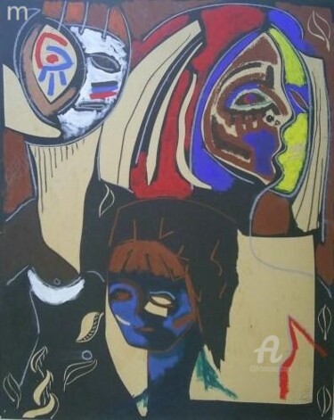 Malerei mit dem Titel "Rip Tear (series)" von Mi Tina, Original-Kunstwerk, Öl