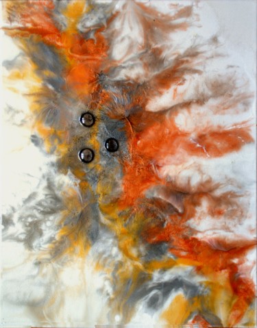Peinture intitulée ""Asclépios" - RESIN…" par Mitty, Œuvre d'art originale, Pigments Monté sur Châssis en bois