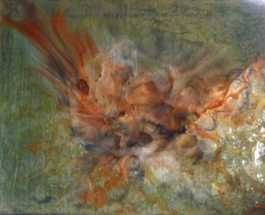 Pittura intitolato ""Sémélé" - RESINART" da Mitty, Opera d'arte originale, pigmenti Montato su Telaio per barella in legno
