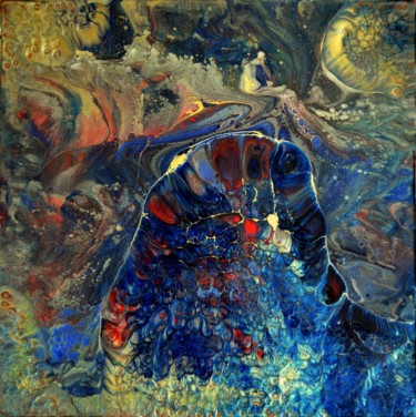 Ζωγραφική με τίτλο ""Anoukis" - RESINART" από Mitty, Αυθεντικά έργα τέχνης, Χρωστικές ουσίες Τοποθετήθηκε στο Ξύλινο φορείο…