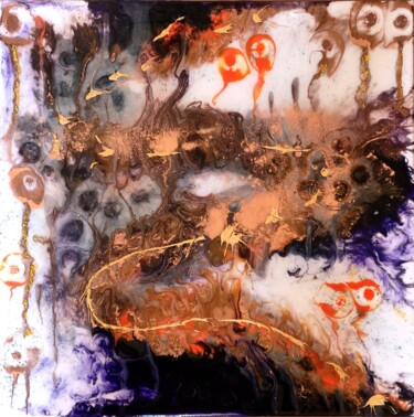 Картина под названием ""Nantosuelta" - RES…" - Mitty, Подлинное произведение искусства, Пигменты Установлен на Деревянная ра…
