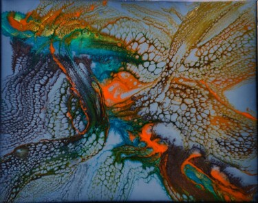 Peinture intitulée ""Amaounet"" par Mitty, Œuvre d'art originale, Pigments Monté sur Châssis en bois