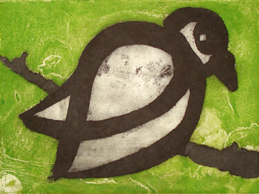 Incisioni, stampe intitolato "Bird" da Mizael C., Opera d'arte originale, Acquaforte