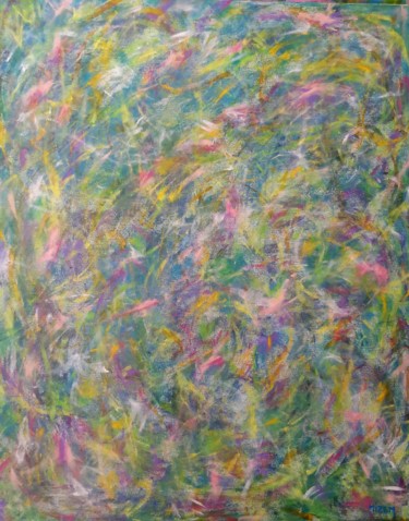 Painting titled "D-CONFINÉE 73x92" by Mizem, Original Artwork, Acrylic