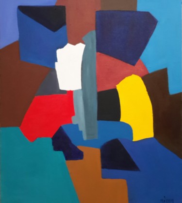 Peinture intitulée "Hommage à Poliakoff…" par Mizem, Œuvre d'art originale, Acrylique