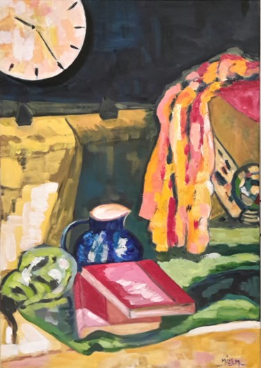 Peinture intitulée "En attendant Didier…" par Mizem, Œuvre d'art originale, Acrylique