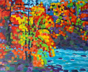 Painting titled "SUGGESTION CANADIEN…" by Mizem, Original Artwork, Acrylic