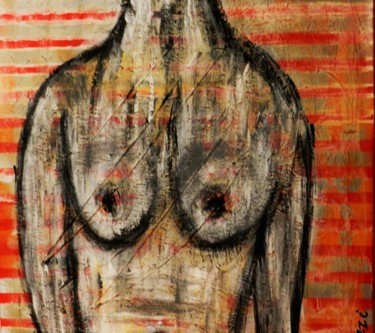 Malerei mit dem Titel "Femme" von Mizzi, Original-Kunstwerk, Acryl Auf Keilrahmen aus Holz montiert