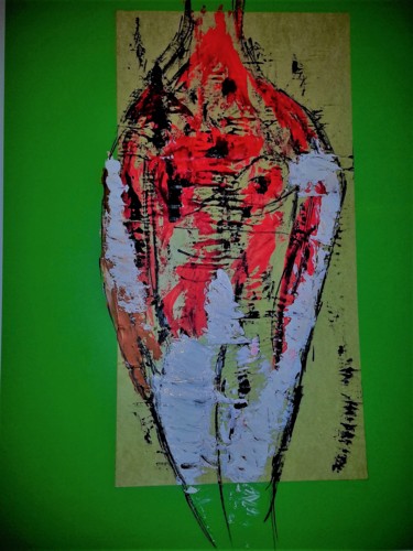 Malerei mit dem Titel "Homme II" von Mizzi, Original-Kunstwerk, Acryl