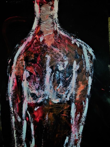 Painting titled "Homme I" by Mizzi, Original Artwork, Acrylic