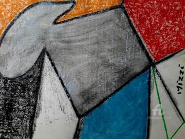 "Abstrus VIII" başlıklı Tablo Mizzi tarafından, Orijinal sanat, Pastel Ahşap Sedye çerçevesi üzerine monte edilmiş