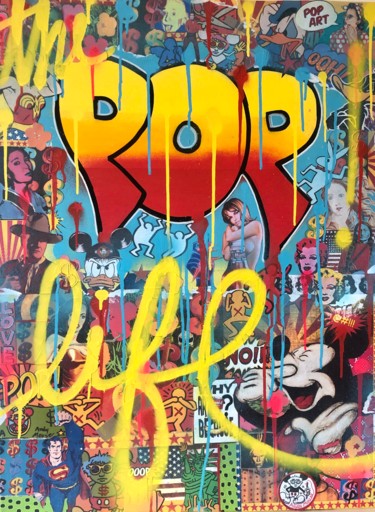 拼贴 标题为“POP LIFE” 由Jo Y Posso, 原创艺术品, 拼贴