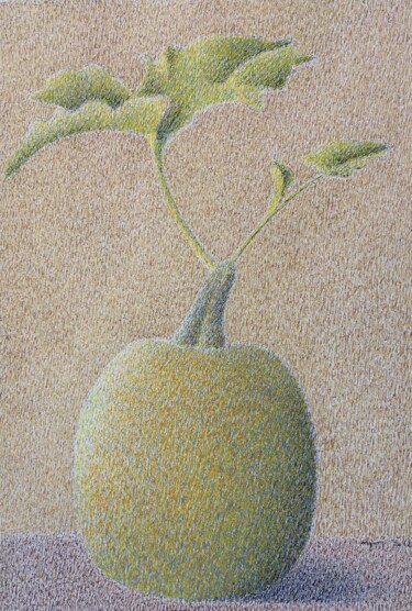 Peinture intitulée "Courge" par Marie José Malargé, Œuvre d'art originale, Gouache