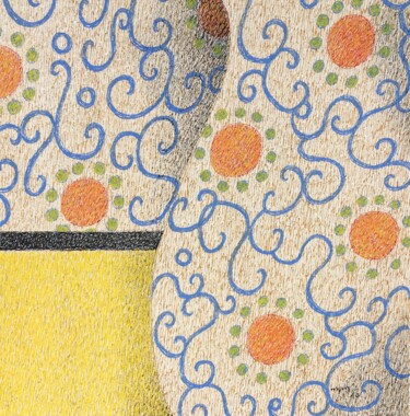 Deux pichets et e tasse jaune Peinture intitulée "Deux pichets et e t…" par Marie José Malargé, Œuvre d'art originale, Gouache