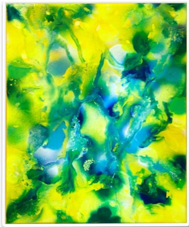 Painting titled "Yellow sensation" by Maria Ro Art, Original Artwork, Acrylic