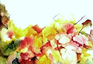 Peinture intitulée "Tapis d'automne.jpg" par Marie-Jeanne Bronzini, Œuvre d'art originale, Aquarelle