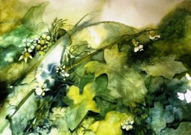 Peinture intitulée "Herbes folles.jpg" par Marie-Jeanne Bronzini, Œuvre d'art originale, Aquarelle