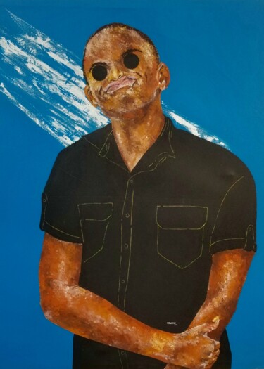 Peinture intitulée "Sans Titre" par Paul Onobiono, Œuvre d'art originale, Acrylique Monté sur Châssis en bois