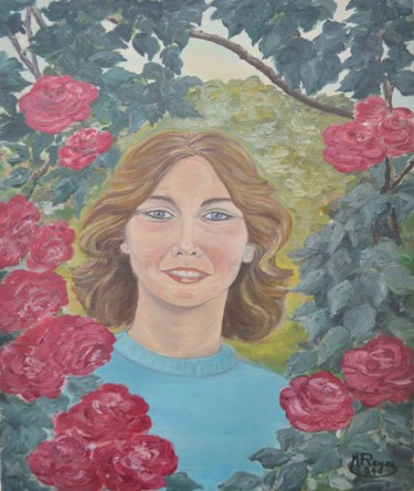 Painting titled "Marylin dans le jar…" by Marie-Josée Reyes, Original Artwork, Oil