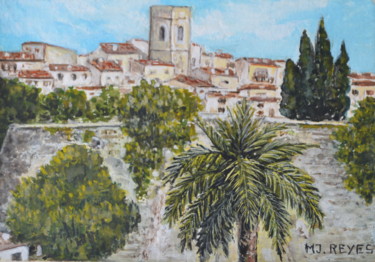 Painting titled "Saint-Paul de Vence" by Marie-Josée Reyes, Original Artwork, Watercolor