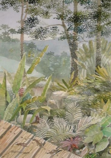 Peinture intitulée "Tropical Paradise" par Mahmudjusan, Œuvre d'art originale