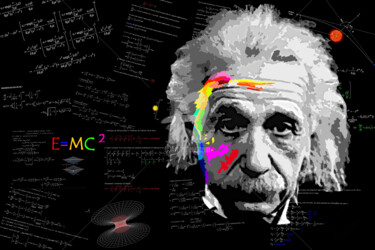 Digital Arts titled "A. Einstein" by Grafickoncept, Original Artwork, 2D Digital Work