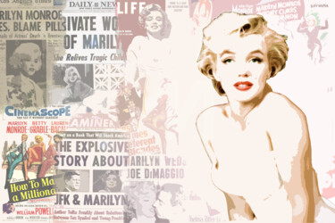 Digitale Kunst getiteld "Marilyn Monroe" door Grafickoncept, Origineel Kunstwerk, 2D Digital Work