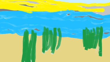 Nad morzem / At the seaside Digitale Künste mit dem Titel "Nad morzem / At the…" von Małgorzata Ka, Original-Kunstwerk, Digitale Malerei