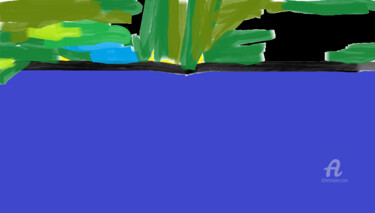 Duszniki Zdrój - Czarny Staw / The Black Pond in Duszniki Digitale Künste mit dem Titel "Duszniki Zdrój - Cz…" von Małgorzata Ka, Original-Kunstwerk, Digitale Malerei