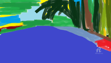 Duszniki Zdrój - Zielony Staw / The Green Pond Digitale Künste mit dem Titel "Duszniki Zdrój - Zi…" von Małgorzata Ka, Original-Kunstwerk, Digitale Malerei
