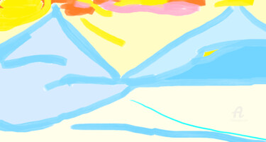 Poranek w górach Digitale Künste mit dem Titel "Poranek w górach" von Małgorzata Ka, Original-Kunstwerk, Digitale Malerei