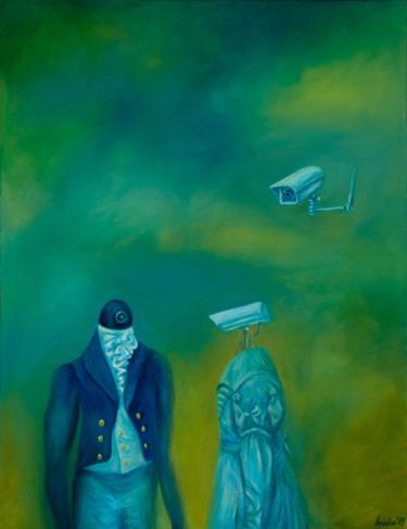 Pintura titulada "The Conversation" por Mk Anisko, Obra de arte original, Oleo