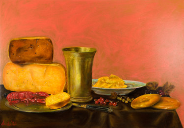Картина под названием "Still Life with GMO…" - Mk Anisko, Подлинное произведение искусства, Масло
