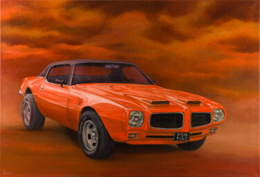 Pittura intitolato "Pontiac Firebird 19…" da Mk Anisko, Opera d'arte originale, Olio Montato su Telaio per barella in legno